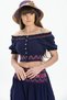 Short Sleeve Shile Cloth Latin Summer Bustier Purple Purple - 4