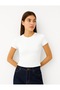 Women's Short Sleeve Fitted Crew Neck T-Shirt Short Fitted - 3