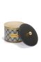 Ef145-88 Turkish Black_Swt Home Patterned Round Metal Storage Container 17.5 cm - 4