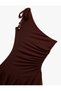 X Melis Ağazat - Lined Asymmetrical Cut Bead Detail Ruffle Mini One Shoulder Dress - 5