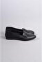 Select 008 genuine leather women's black flat shoe - 3