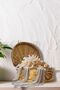 Natural Wicker Lid Sea Shell Oyster Basket Large Size Decorative Bohemian Concept Design - 3