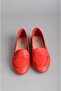 Select 008 genuine leather women's red flat shoe - 2