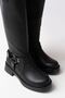 02-312 Black Zippered Daily Women's Boots with Buckle Accessories - 5