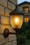 232Lamp Copper Antique Prismatic Glass Luxury Garden Wall Terrace Veranda Large Console Sconce - 2