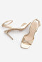 Women's Blunt Toe Ankle Strap Classic Heeled Sandals Vados Gold - 8