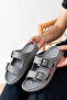 Double Buckle Non-Slip Thick Sole Soft Flexible Light Comfortable Beach Balcony Bathroom Daily Slippers