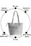 Brown Tote Genuine Leather Women's Shopping Shoulder Bag - 7