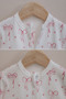 0.3 TOG Footed Baby Romper with Zipper - Pureline Series - Dainty Bows - 9