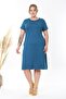 Women's Petrol Blue Plus Size Stretchy Midi Dress
