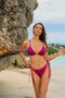 Olympos Purple Triangle Bikini Top with Removable Pad Without Padding - 2