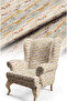 Woven Patterned Digital Printed Upholstery Fabric. Kilim Patterned Fabric