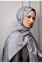 شال جاكار لامع بنمط سلسلة رمادي