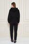 Women's Cotton Full Zip Hooded Tracksuit Set Black 5552-S - 7