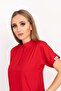 Red Light Green Snap Button Mandarin Collar Soft Lycra Uniform Nurse Doctor Scrubs Hospital Set - 2