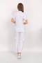 White Color Snap-On Judge Collar Soft Lycra Doctor, Nurse, Hospital, Nursing Jersey Set - 3