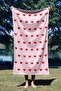 Pink Ground Red Heart Pattern Digital Printed Beach Towel 75X150 - 2