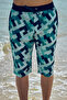 Remsa Men's Pool Sea Long Capri Shorts Swimsuit Rk003 Blue - 4