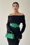 Women's Green Faux Leather Stylish Design Buckle Wide Band Clothing Accessory Belt 15525 - 5