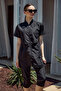 Front Covered Parachute Short Sleeve Semi-Closed Swimsuit Nurel R2608 - 2