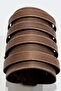 Handcrafted Four-Band Distressed Brown Men's Leather Bracelet - 5
