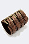 Handcrafted Four-Band Distressed Brown Men's Leather Bracelet - 3