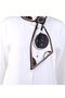 Stylish Women's Tie Scarf with Cosmic Sun & Planet Pattern - 4