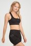 Women's Black Color Short Shorts Sports Leggings High Waist Double Pockets Gathering Fitness Yoga Hiking - 2