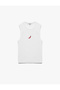 Cotton Crew Neck Sleeveless Athlete with Pepper Embroidery Detail - 3