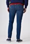 Jeff Normal Waist Slim Fit Very Narrow Leg Blue Men's Jean Trousers - 4