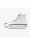 حذاء رياضي Chuck Taylor All Star Lift Hi للجنسين باللون الأبيض - 3