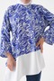 Asymmetrical Cut Comfortable Tunic with Lilac Garnish Suitable for Special Occasions and Daily Wear, Blouse - 2