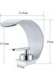 BATHROOM SINK BATTERY WHITE/CHROME WATERFLY NEW OVAL DESIGN - 8
