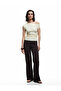 Wrap Fabric Textured Draped Boat Neck Sleeveless Blouse - 2