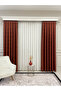 Brick Color Pompom Pufy Background Curtain 1/3 Sik Pleat - 5