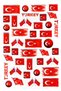 Sticker Embossed A4 Size Stiker Notebook, Planner Label, -(lim086) - Turkish Flag Shaped
