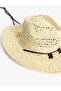 Straw Hat with Bead Detail - 5