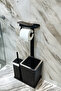 3 in 1 Bathroom Set Toilet Roll Holder, Dustbin and Toilet Brush Set - 2