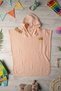 Organic 100% Cotton Muslin - Embroidered Baby / Kids Poncho - Hooded with Pockets - Summer Sea and Pool Wear - Bathrobe - Towel - Drying - Beach Wear - Sea - Pool - Powder - 4