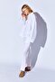 Optical White Sleeves, Casual Washed Muslin Oversize Comfortable Fit Women's Basic Shirt | Mks166881-01 - 3