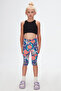 Neon Garden Girls' Patterned Knee-Length Leggings Capri