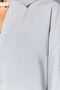 Gray Modal Soft Textured Oversize Women's Shirt with Soft Hidden Placket Detail - 8262 - 4