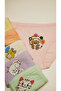 Pack of 6 Lycra Girls' Printed Cotton Soft Color Panties