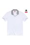 Men's Atlas Polo Neck Short Sleeve Button Mercerized Combed Cotton T-Shirt White - 2