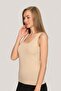 Women's Skin Color Cotton Lycra Thick Strap Undershirt 3 Pack Stretchy and Soft Fabric - 4