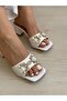 Women's Heel Slippers with Big Stone on the Front 684 - 2