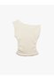 Draped Asymmetric Neckline Wrap Sleeveless Blouse - 2