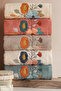 Eval - 70% Bamboo / 30% Cotton Embroidered Hand Towels - Set of 6 50X90 - 3