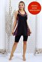 Women's Black Patterned Tights Dress Swimsuit