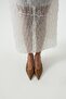 Velina Pointed Toe Caramel Heeled Shoes - 4